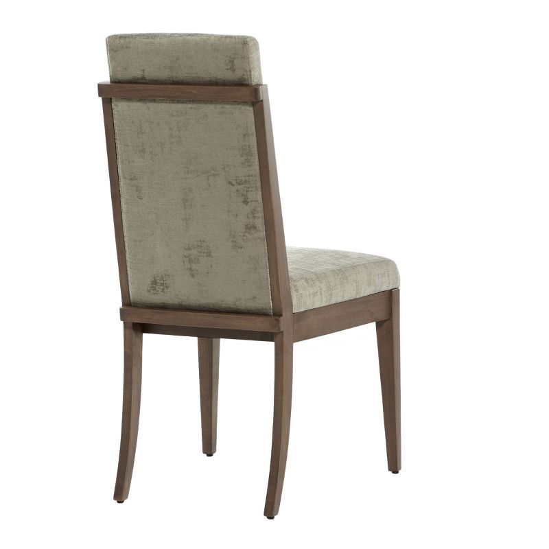 Velvet and Wood Dining Armless Chair Beige - Venus Williams Collection