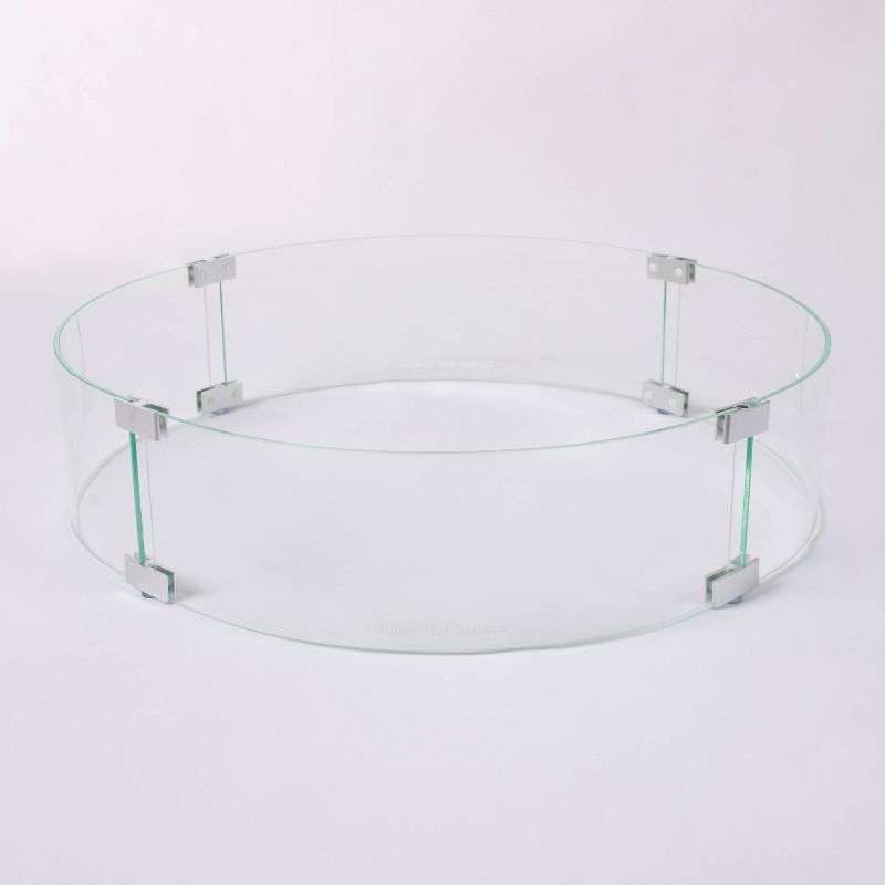 Tempered Glass Wind Guard for Round LPG Fire Pits - Fire Sense