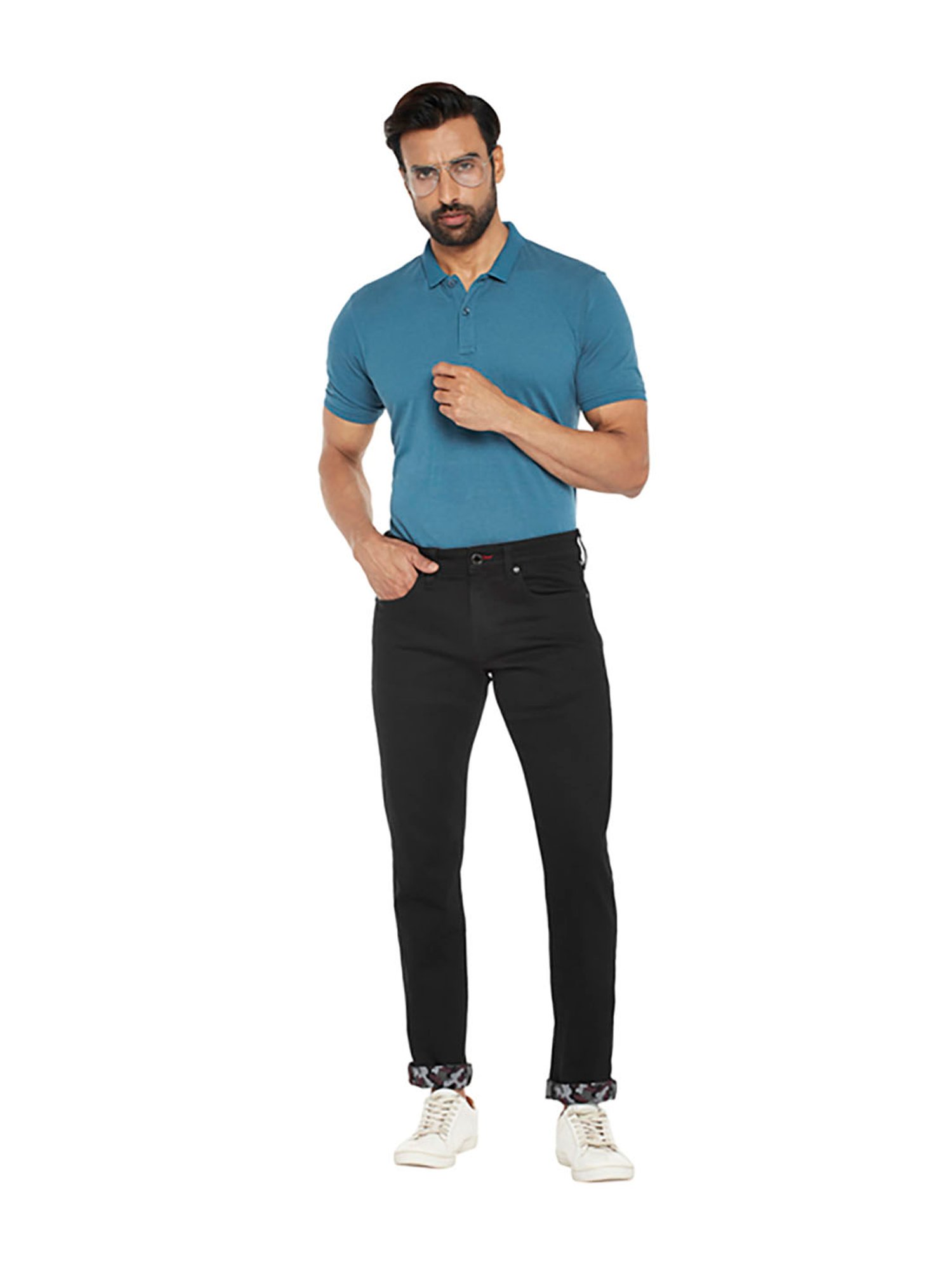 EVERBLUE Blue Tapered slim Fit Midrise Stretchable Jeans