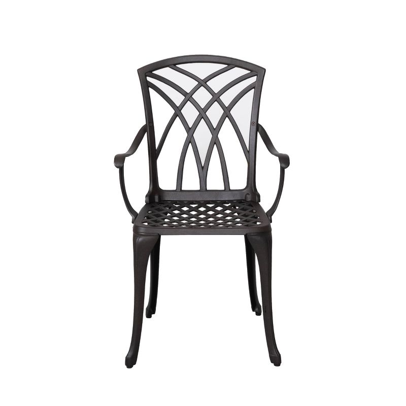 5pc Outdoor Cast Aluminum Bistro Set Black - Nuu Garden