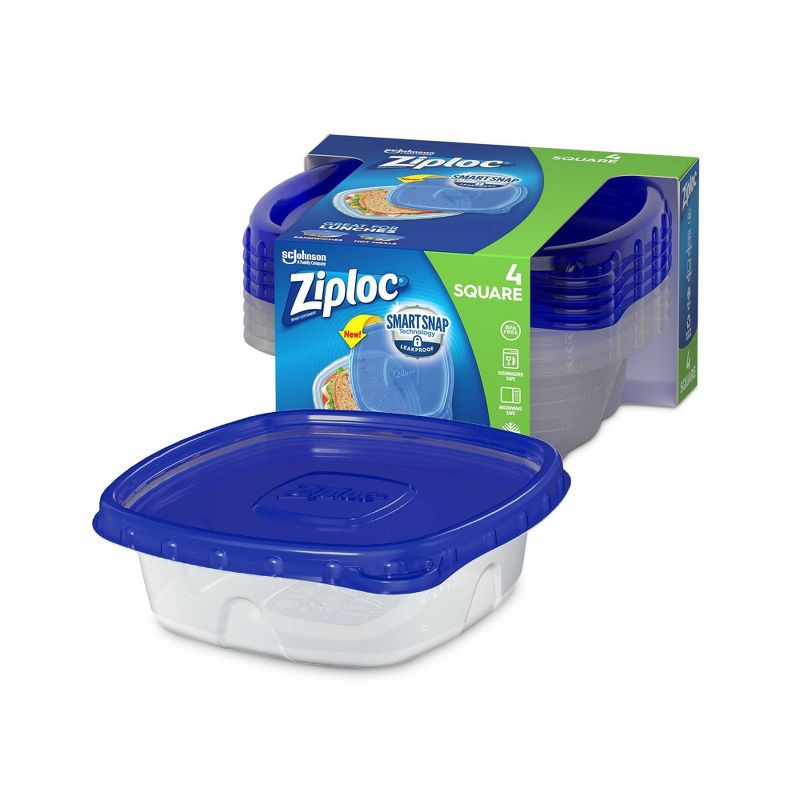 Ziploc Small Square Containers - 4ct