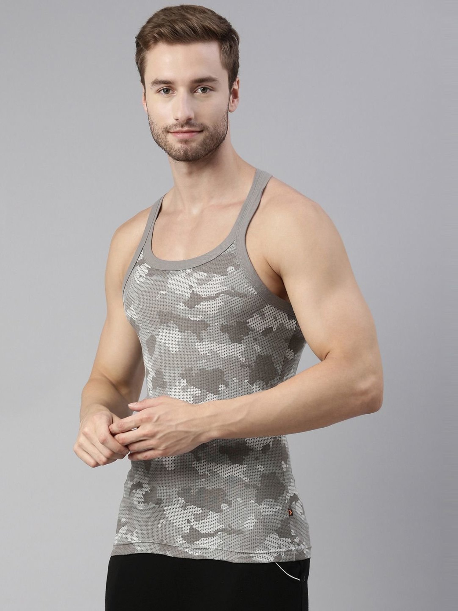 Dixcy Scott Maximus Multi Cotton Regular Fit Printed Vest - Pack Of 2