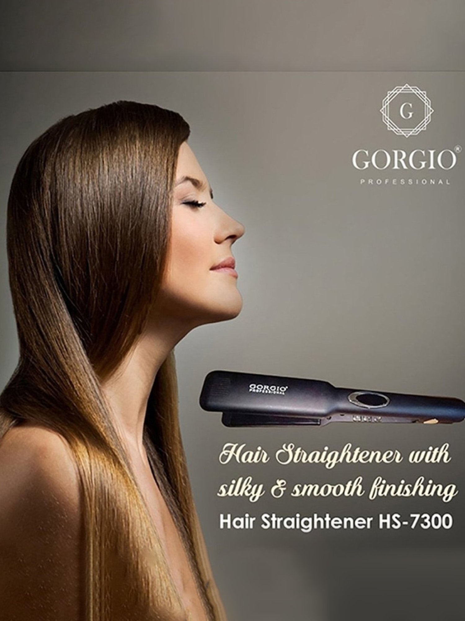 Gorgio Professional HS7300 Hair Straightener (Black)