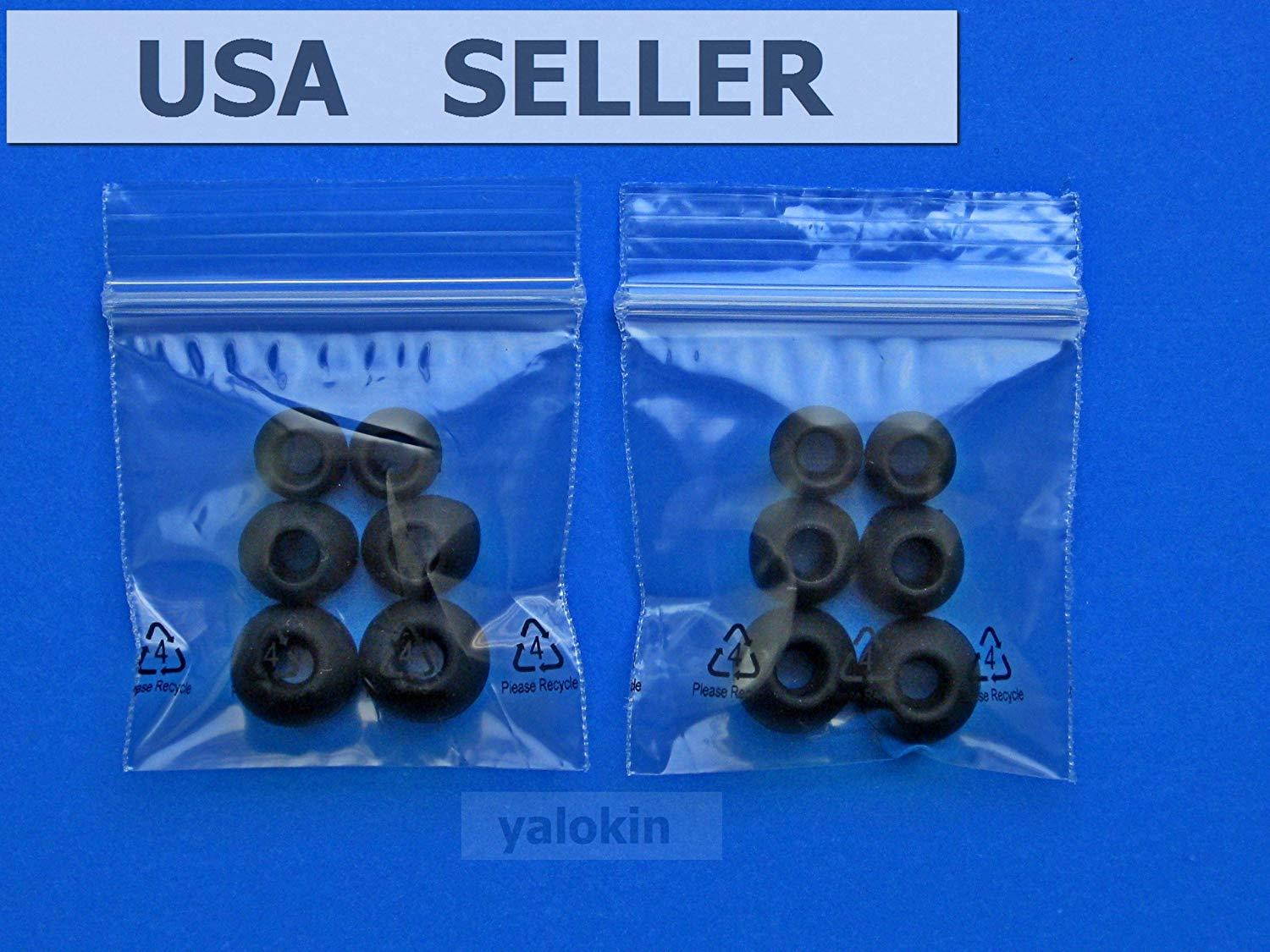 12 Black Silicon Replacement Earbuds for Panasonic Earphones (Rp-hje50 Rp-hje70 Rp-hje200 Rp-hje300 Rp-hje550 Rp-hnj200 Rp-hnj300 Rp-hc30)