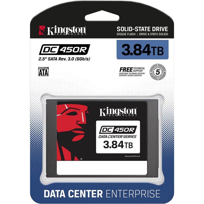 Kingston DC450R 3.84 TB Solid State Drive - 2.5" Internal - SATA (SATA/600) - Read Intensive - 560 MB/s Maximum Read Transfer Rate
