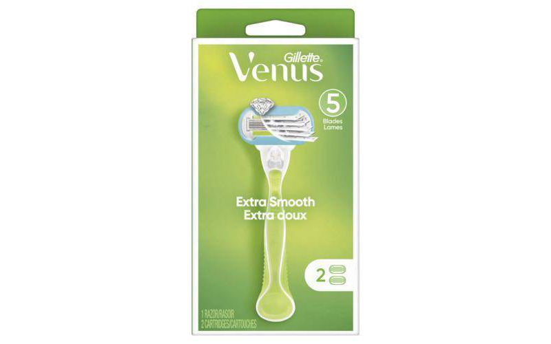 Venus Extra Smooth Green Women's Razor + 2 Razor Blade Refills