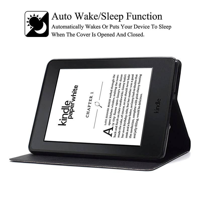 Kindle Paperwhite Case PU Leather Card Slots Cover with Auto WakeSleep Smart Folio Soft TPU Case for  Kindle Paperwhite Fits All 2012 2013 2015 and 2016 Versions Color Sand