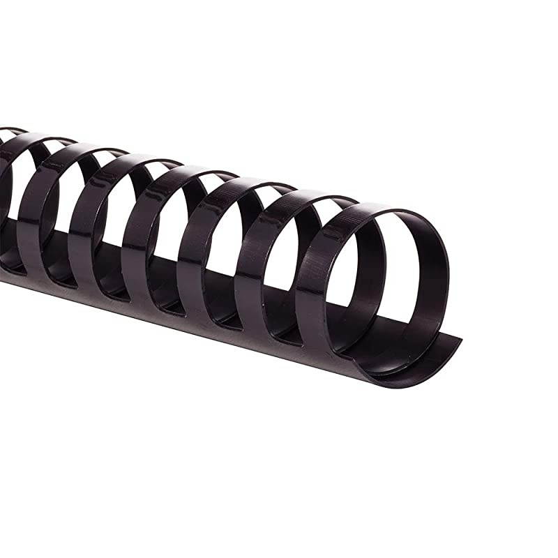 Binding Spines / Spirals / Coils, 1" Diameter, 225 Sheet Capacity, CombBind, Black, 100 Pack (4000118)