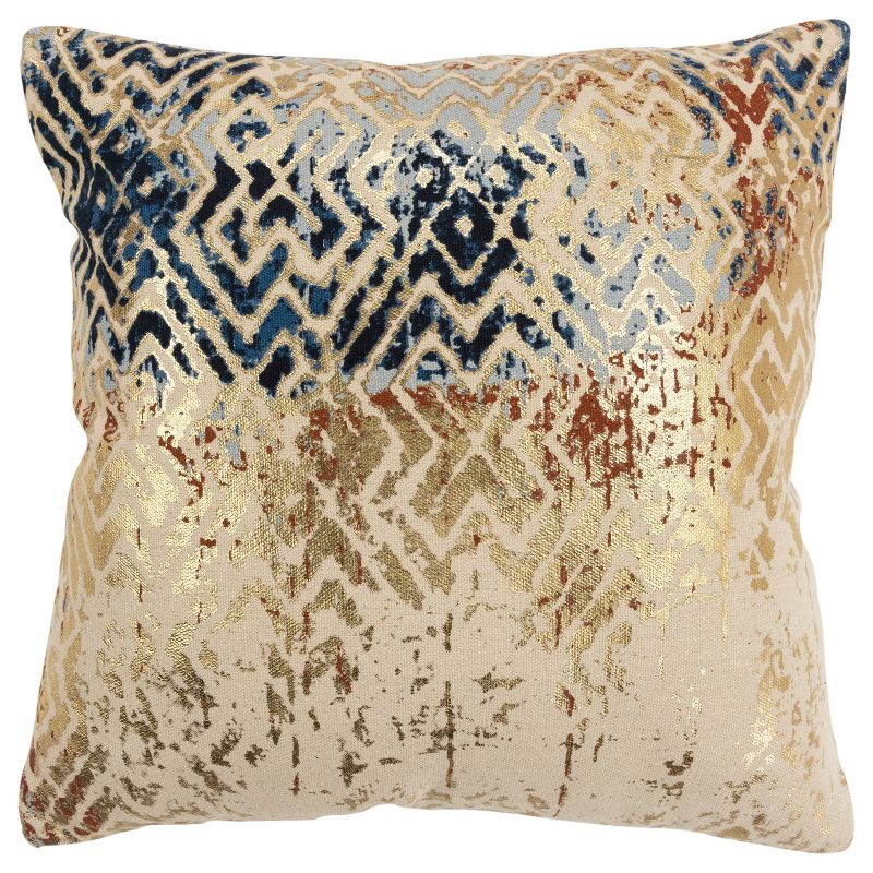 Abstract Poly Filled Pillow Navy - Rizzy Home