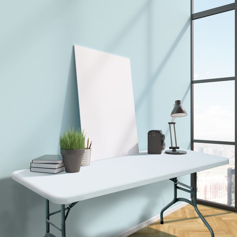 Emma and Oliver 72" x 12" x 12" Birchwood Bar Top Riser with Silver Legs