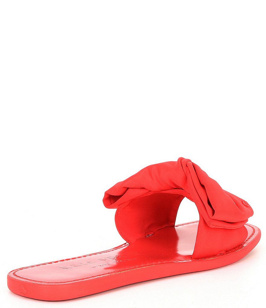 kate spade new york Bikini Fabric Bow Slides