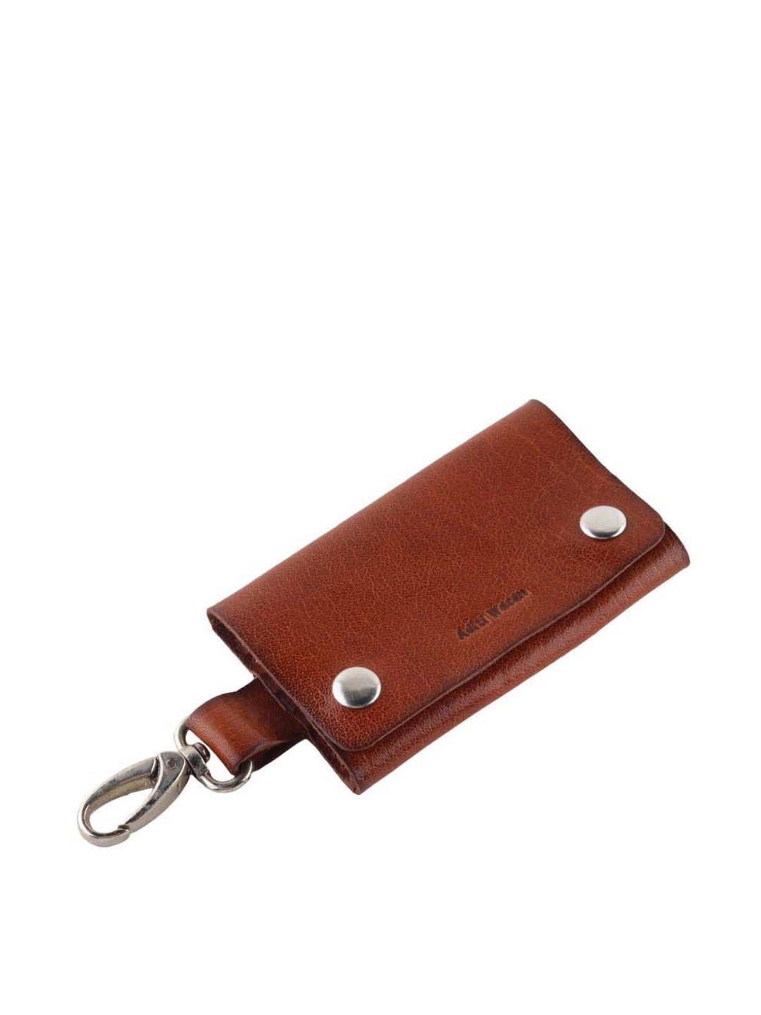 SASSORA Sliver Leather Keychain Key Ring Holders Anniversary Gift, Birthday Gift - Pack of 2