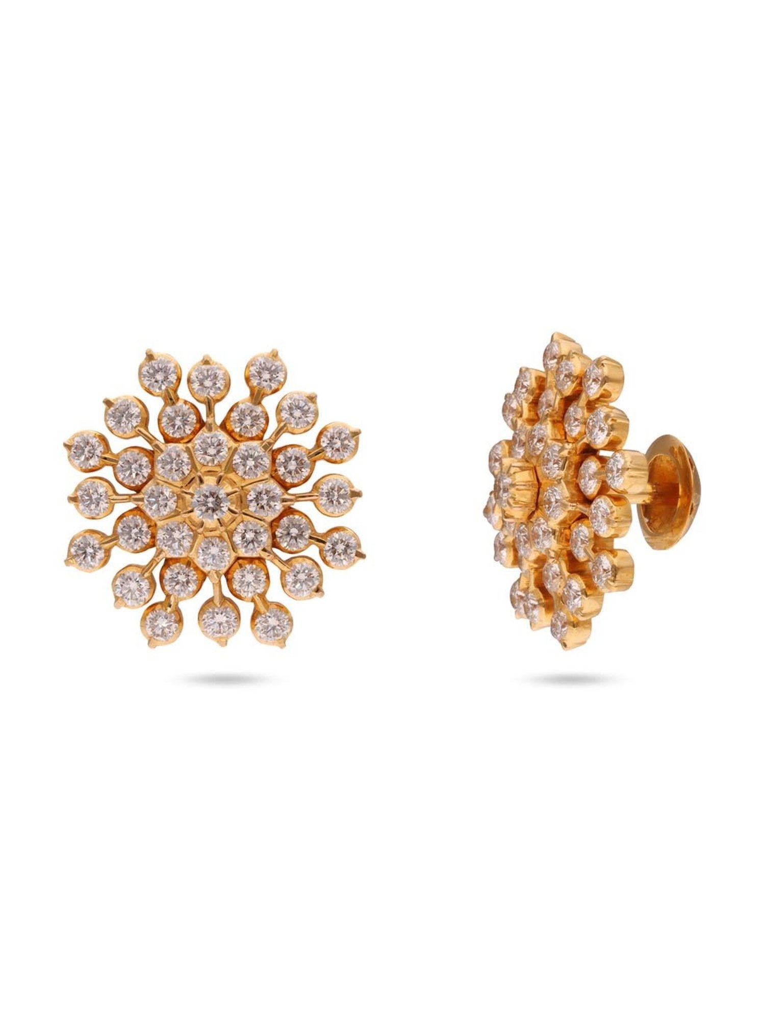 CKC 22k Gold & Diamond Earrings for Women