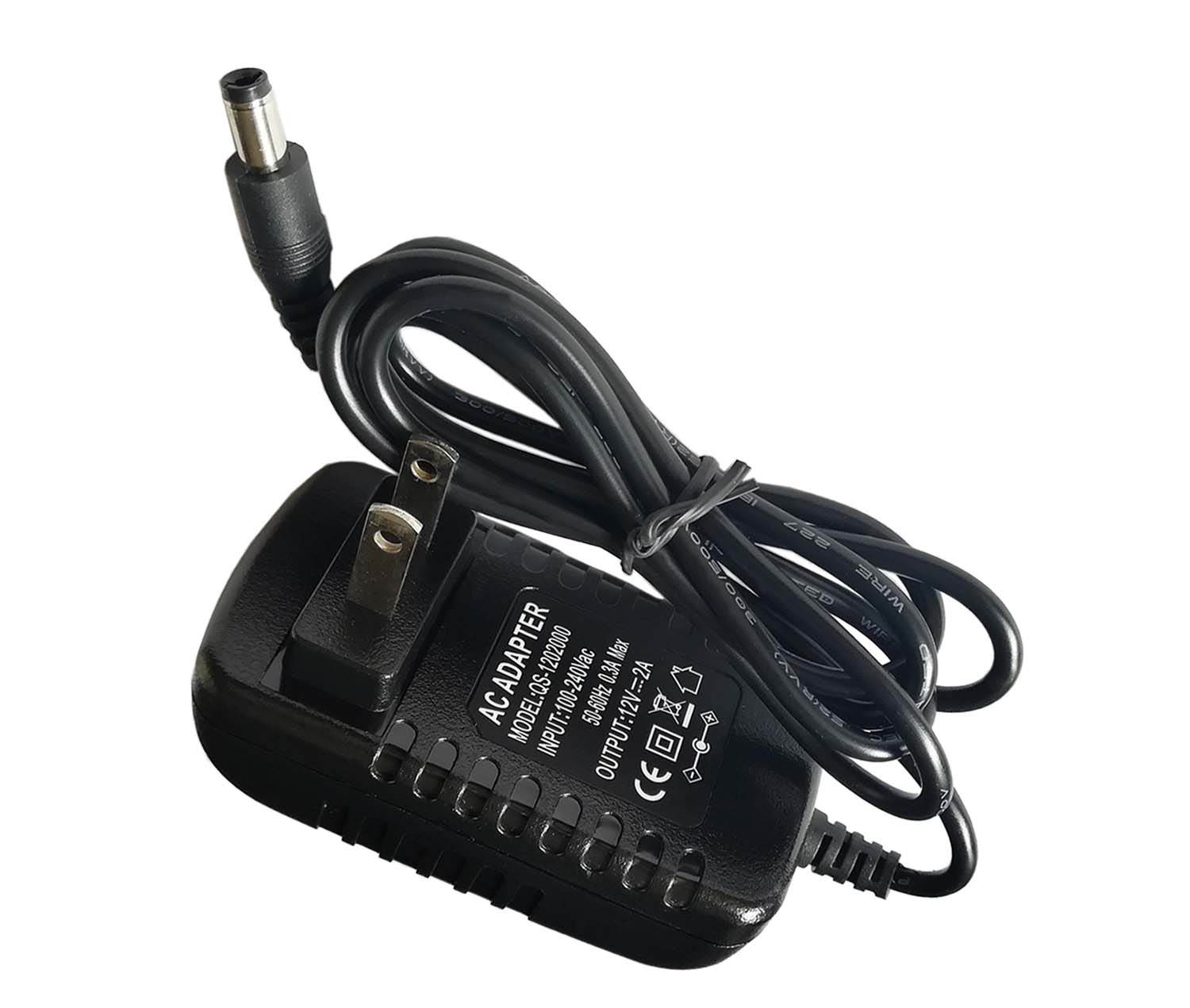 EULAN AC/DC 12V 2A Power Supply Adapter for CCTV IP WIFI Camera, LED Strip Lights, Audio/Video, Wireless Router, Jack 5.5mm x 2.1mm Wall Plug