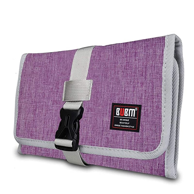 Electronic Organizer  Travel Cable BagUSB Drive Shuttle CaseElectronics Accessory Organizer for Home Office Purple