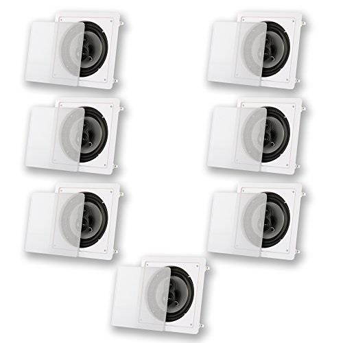 Acoustic Audio CS-I83S Flush Mount In Ceiling Speakers with 8" Woofers 7 Pack