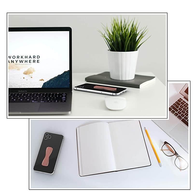 Universal Grip For Smartphone and Mini Tablet ROSE MAUVE Colored Elastic Strap and Base