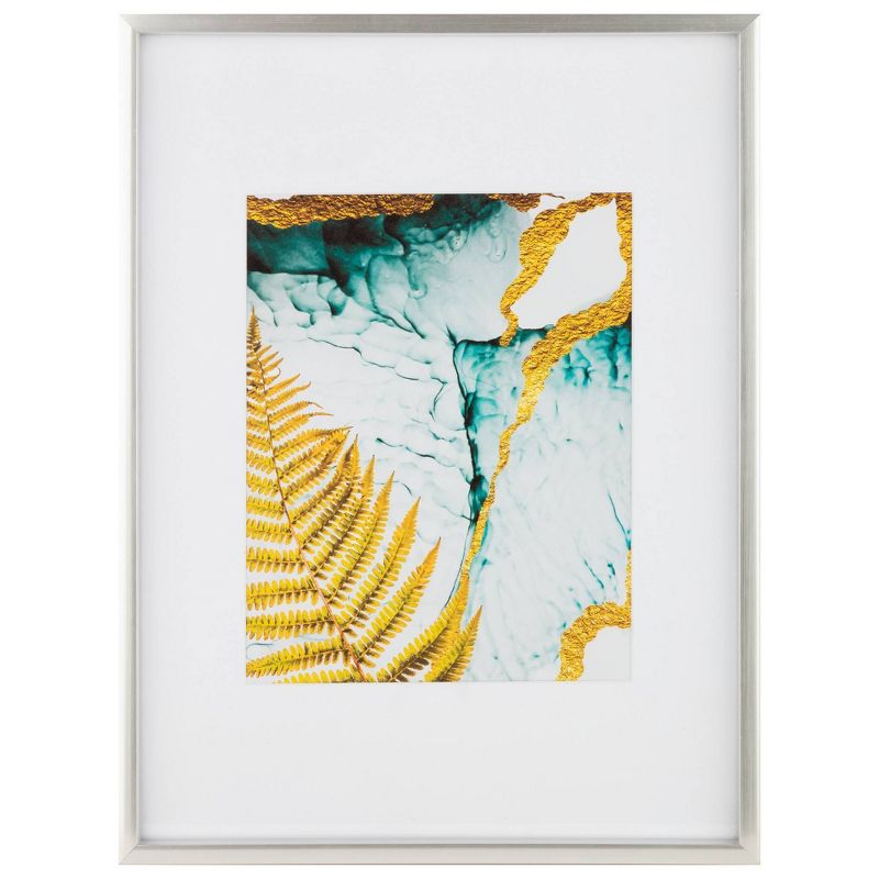 7pc Gallery Wall Frame Set with Decorative Art Prints and Hanging Template Silver - Gallery Solutions