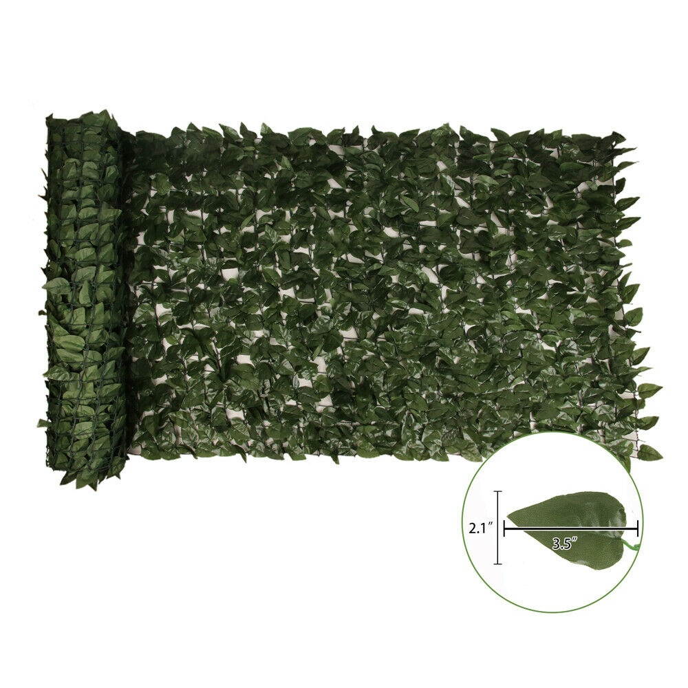 59"x197" Faux Ivy Leaf Artificial Hedge Fencing Privacy Fence Screen Decorve