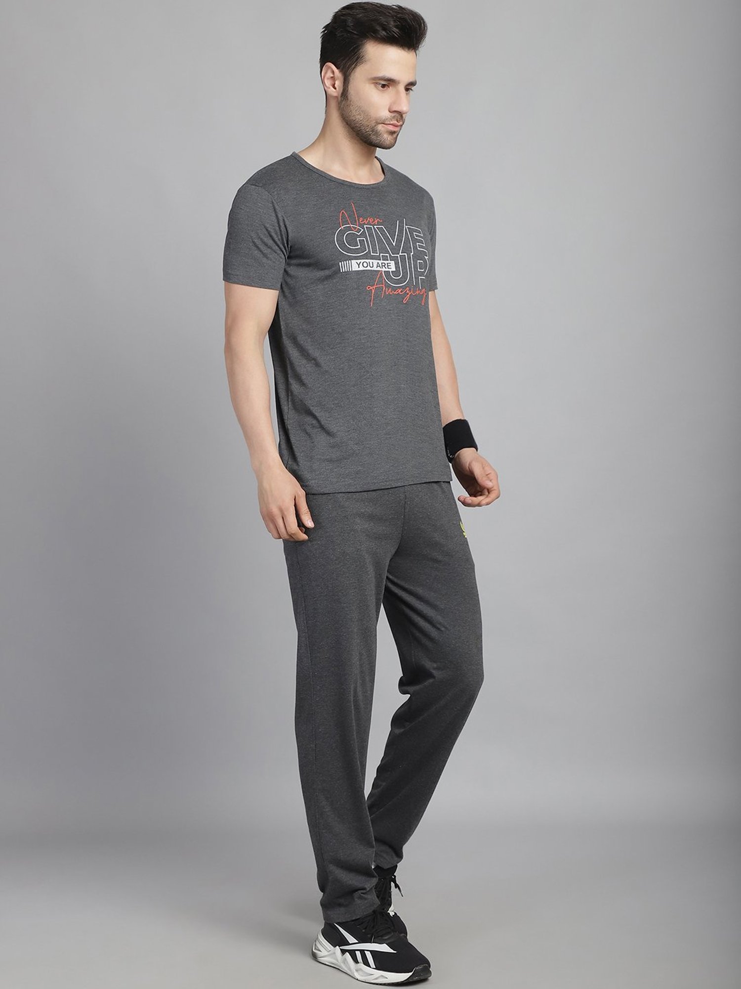 Rock.It Blue Regular Fit Printed TrackSuit