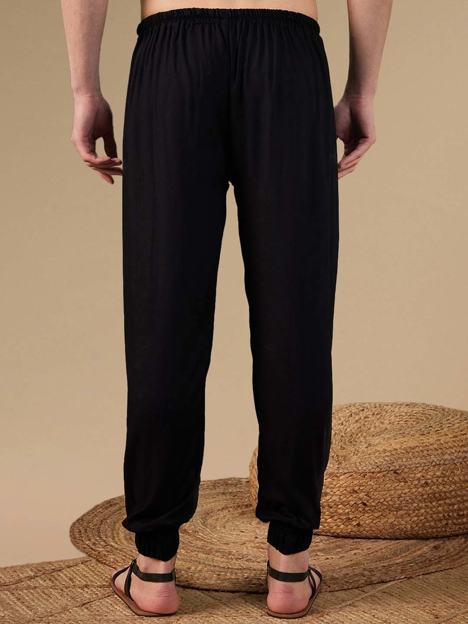 Sanwara Black Regular Fit Ethnic Pants