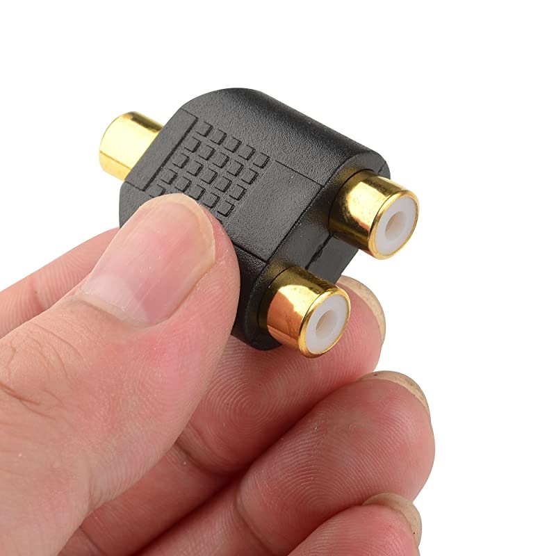 5Pack Gold Plated RCA Split Adapter