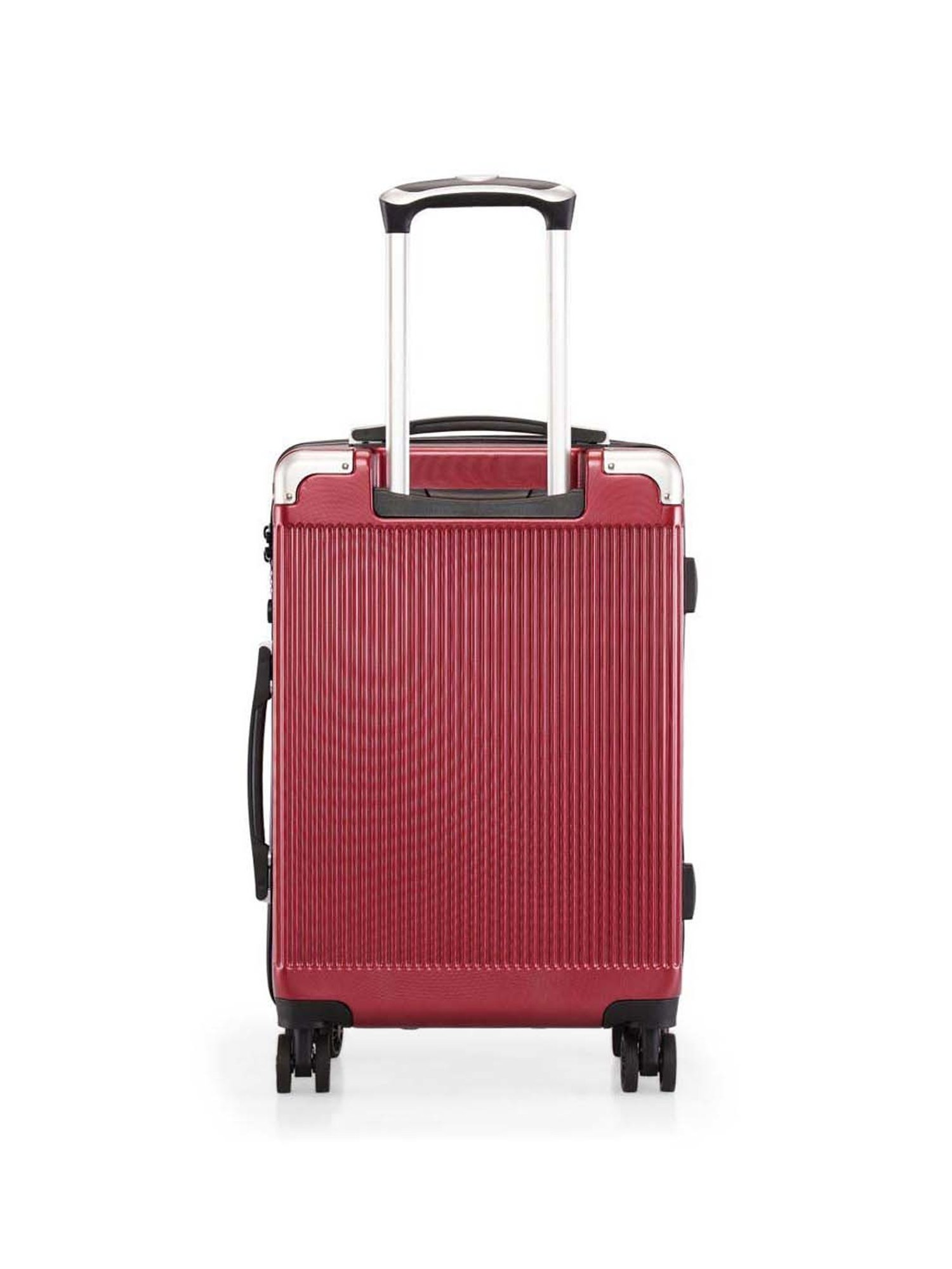 Swiss Brand Geneve Maroon Carry-On 4 Wheel Small Hard Cabin Trolley 53cm