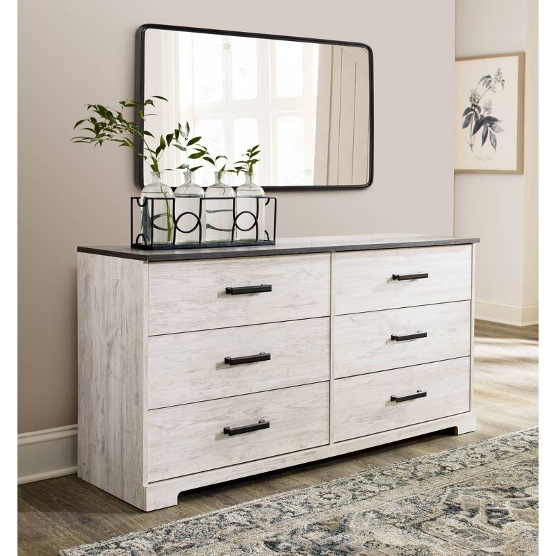 Shawburn Dresser White/Dark Charcoal Gray - Signature Design by Ashley