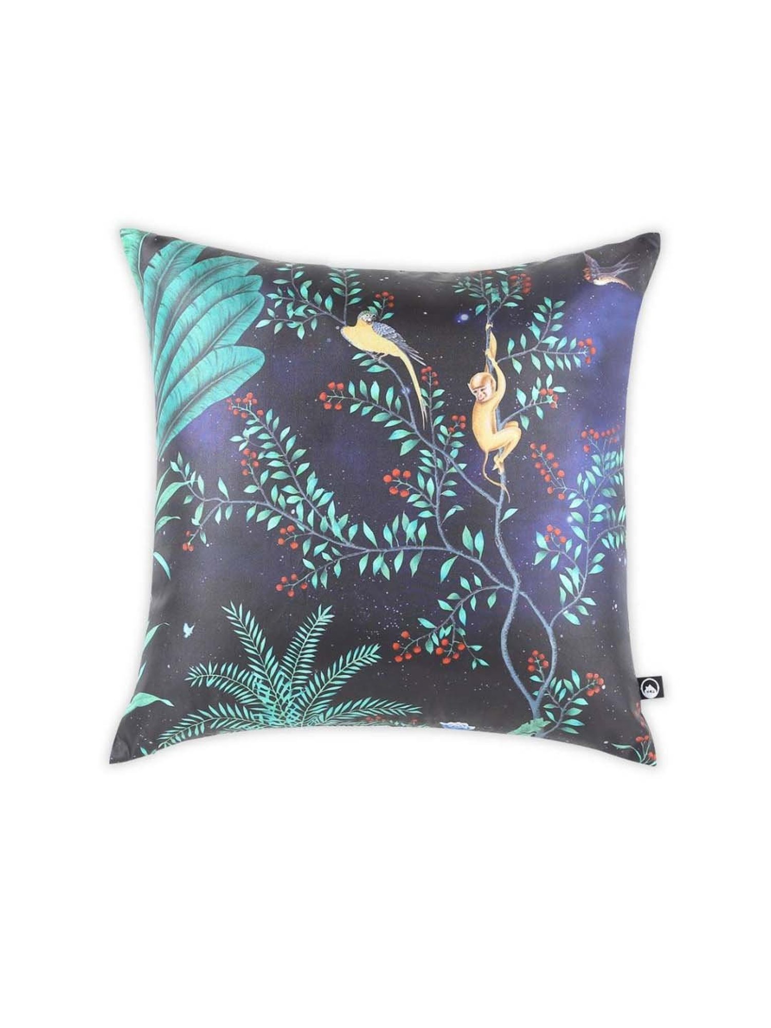 Home4U Multicolor Silk Large Cushion Cover - Set of 1