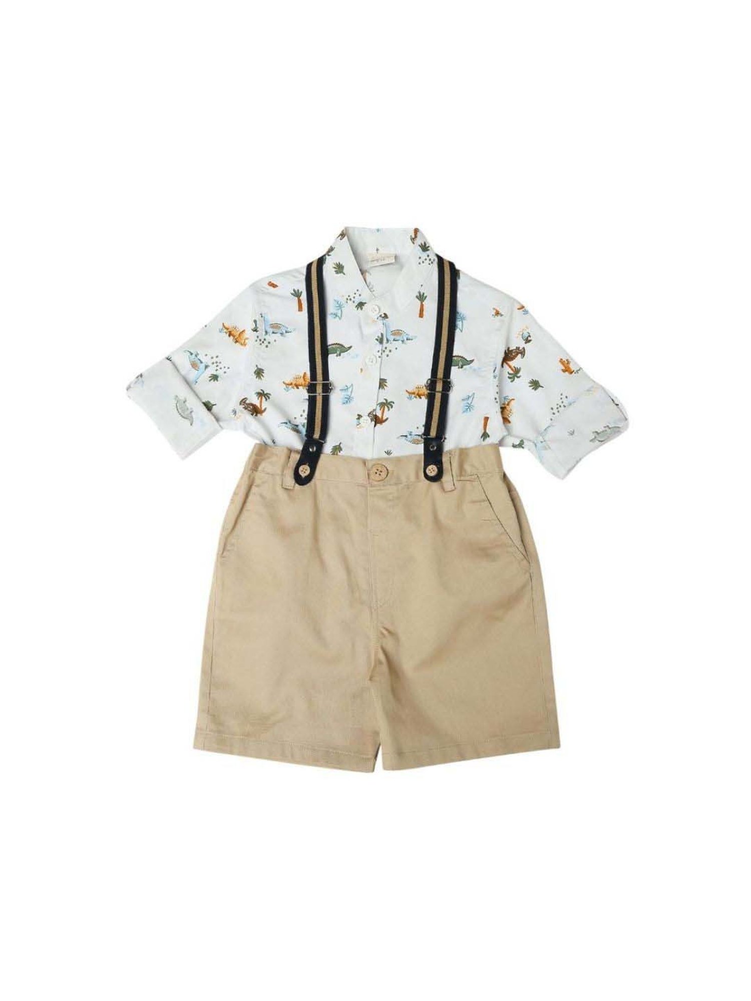 Mee Mee Cotton Printed Shorts Set For Girls -White