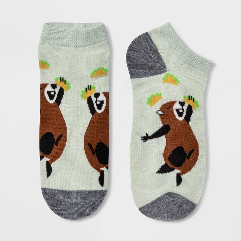 Women's Gopher Some Tacos Low Cut Socks - Xhilaration™ Mint 4-10
