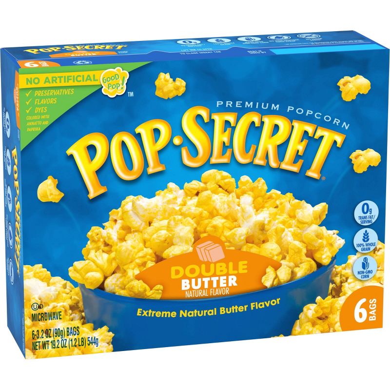 Pop Secret Double Butter Microwave Popcorn - 6ct