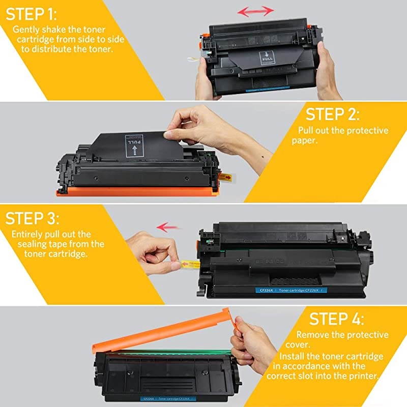 2PK Compatible Toner Cartridge Replacement for HP CF226X 26X 26A Toner Cartridge High Yield Black for use with HP Laserjet Pro M402dn M402dne M402dw M402n MFP M426fdn M426fdw M426dw Printer