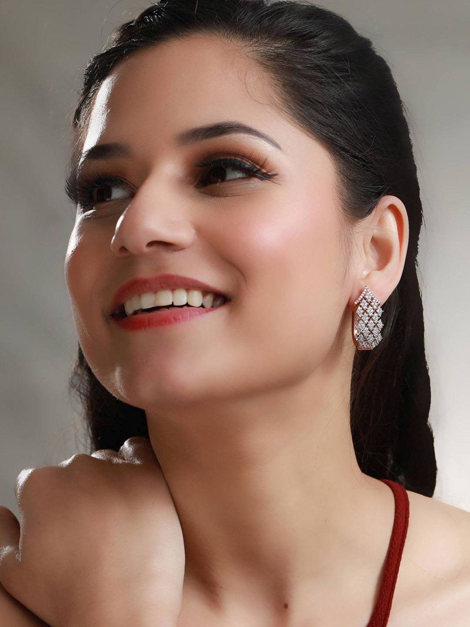 OOMPH Jewellery Yellow Enamel Floral Jhumki