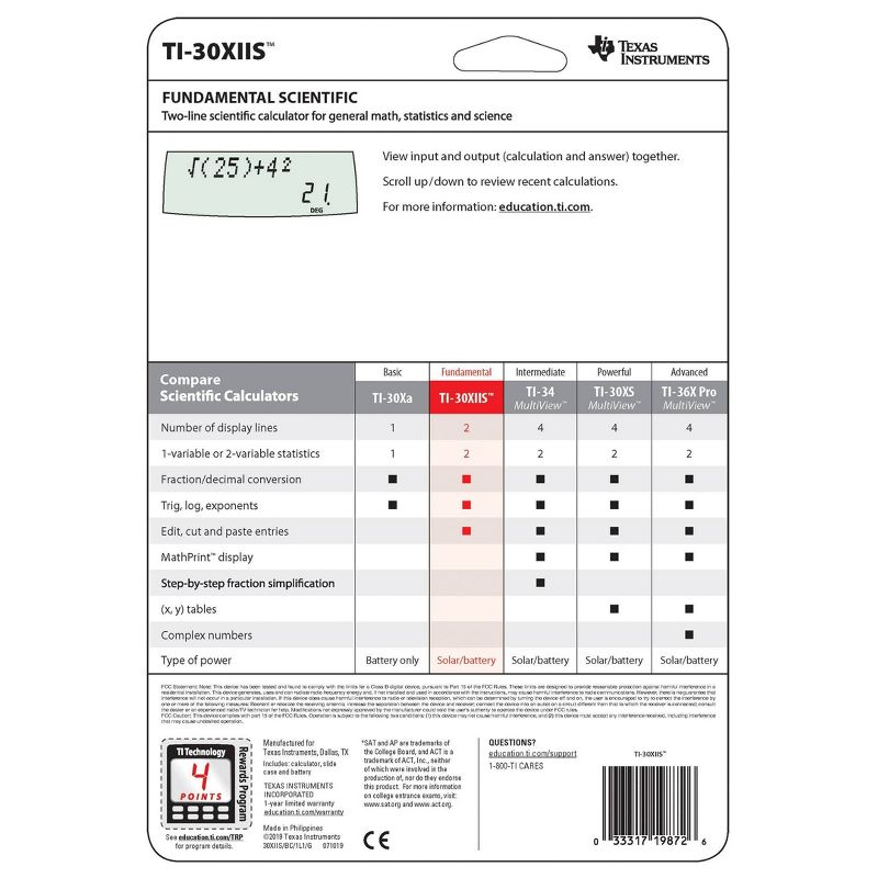 Texas Instruments 30XIIS Scientific Calculator - Pink
