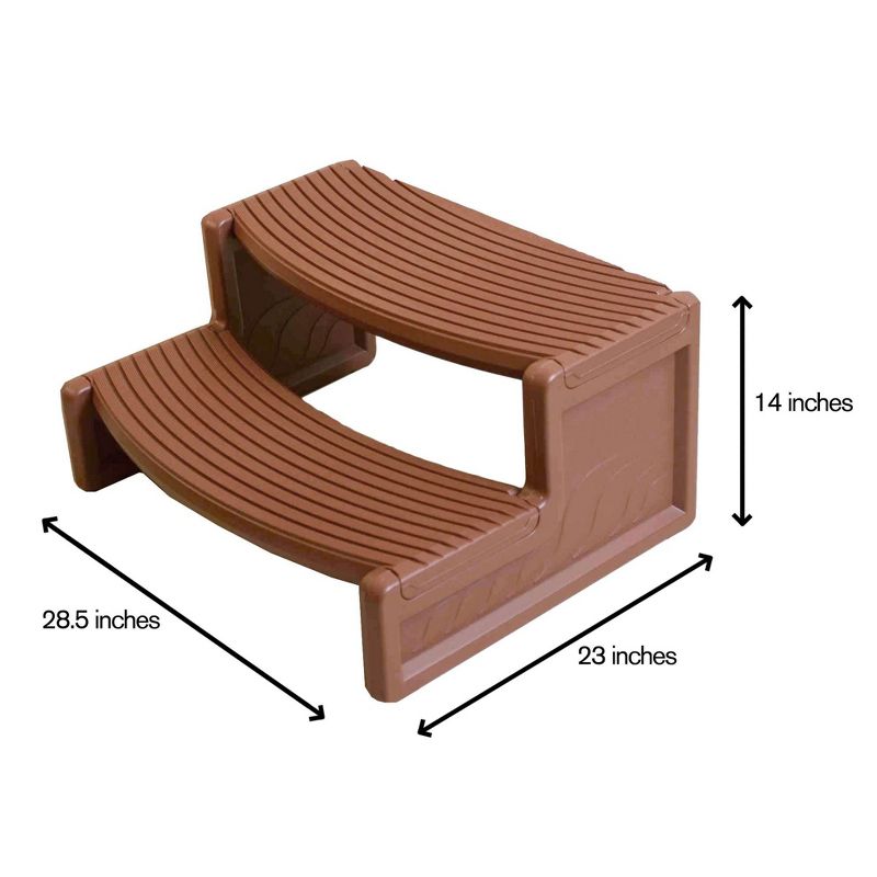 Confer Plastics Resin Multi Purpose Spa and Hot Tub Handi-Step Steps, Medium Red