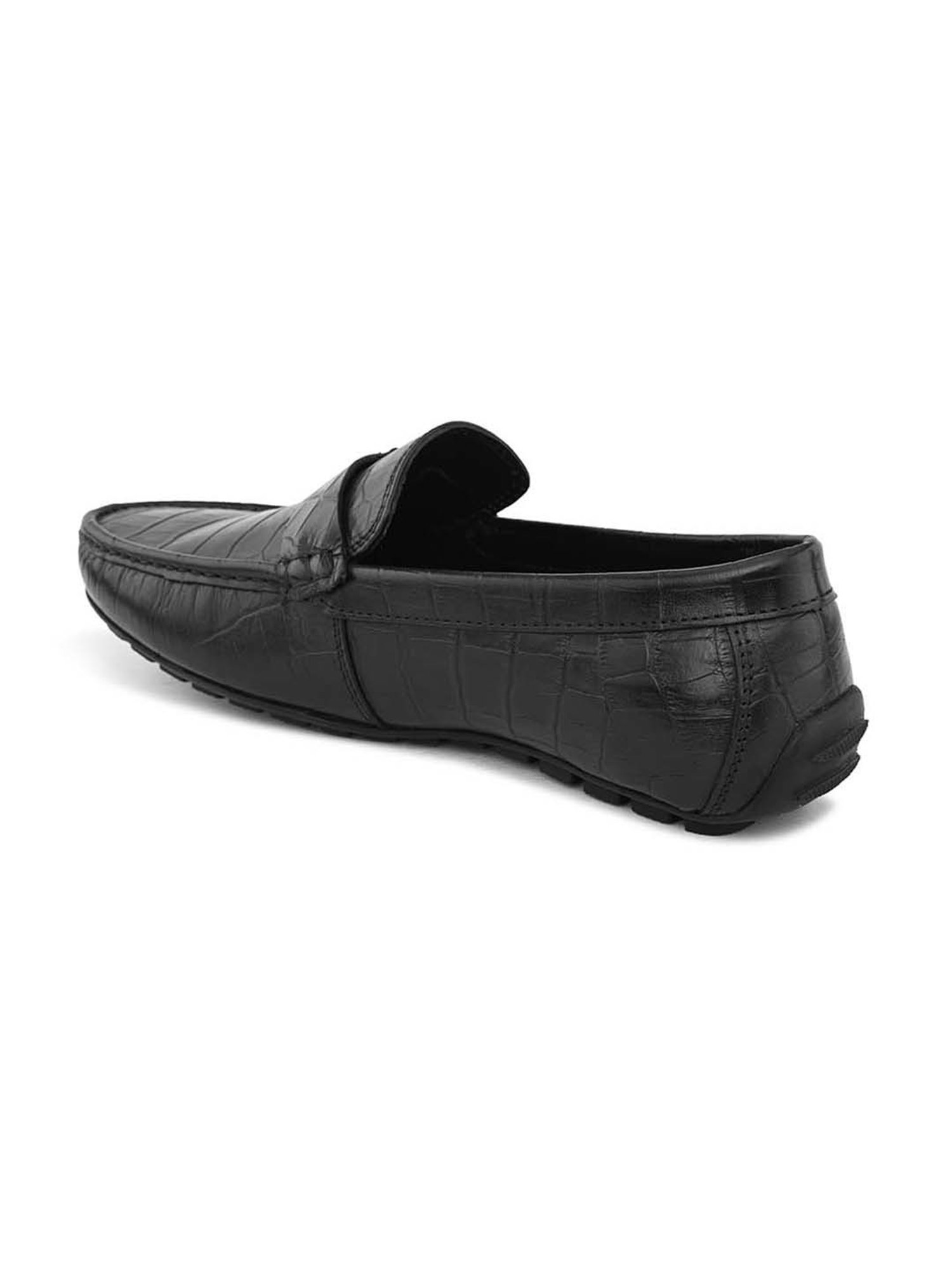 Pelle Albero Men's Black Casual Loafers