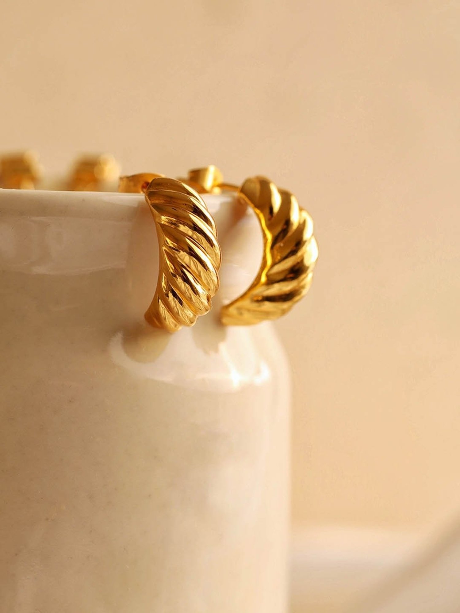 Perfectly Average Croissant Studs for Women & Girls