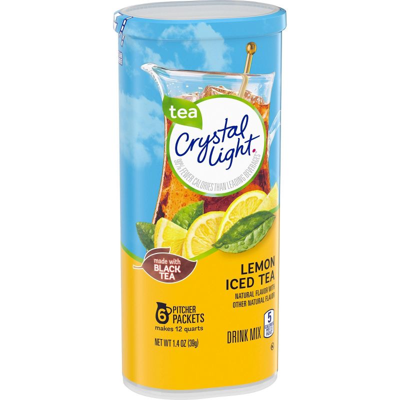 Crystal Light Natural Lemon Iced Tea Drink Mix - 6pk/0.233oz Pouches