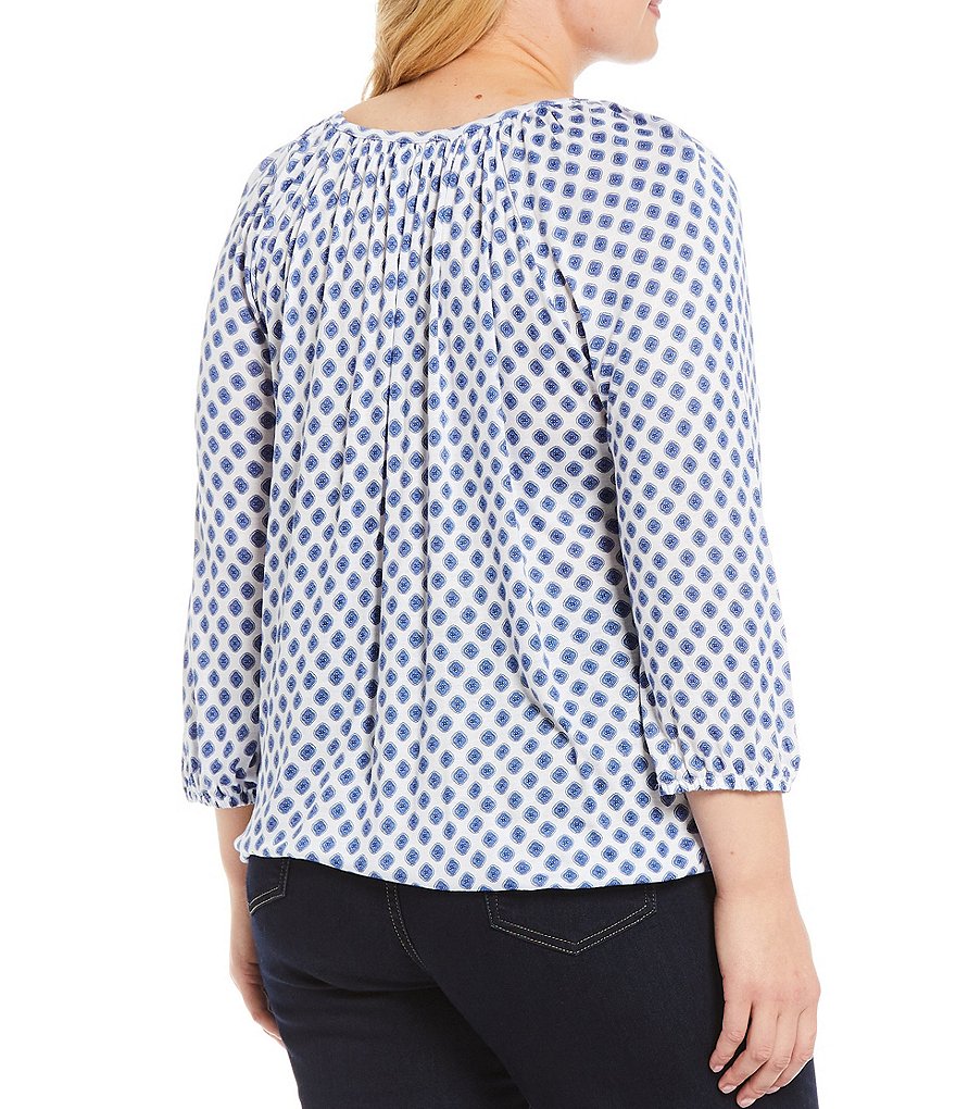 Bryn Walker Plus Size Pira Ponti Sleeveless Jewel Neck Oversized Tank