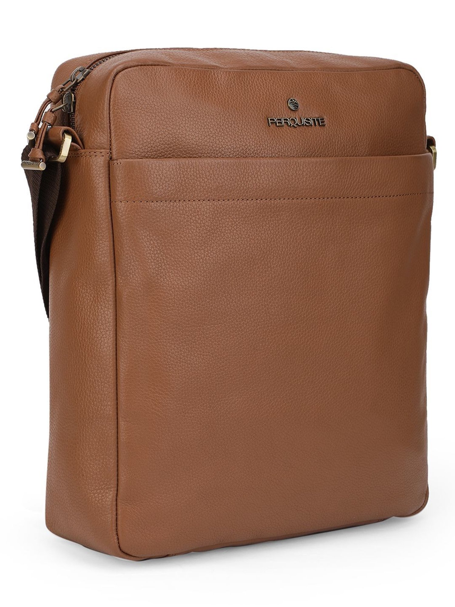 PERQUISITE MARK Brown Solid Medium Cross Body Bag