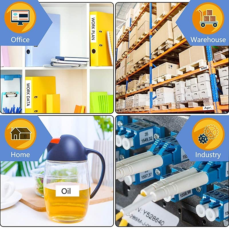 8 Pack Compatible for Brother TZe-231 TZ231 AZe 231 Label Tapes 12mm 0.47 Inch 1/2" Black on White Laminated for PTD210 D600 PT-D600VP PTD400AD PTH110 PT-D200 PT-E550W Label Maker