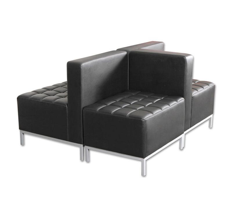 Alera QUB Series Armless L Sectional, 26 3/8 x 26 3/8 x 30 1/2, Black QB8116