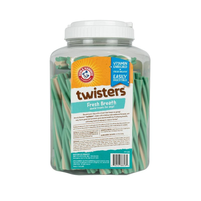 Arm & Hammer Twisters Dental Dog Treats - 57ct