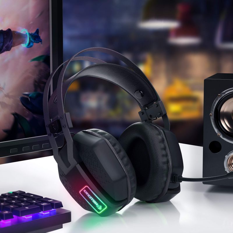 Mifanstech V-10 Gaming Headset for Xbox One Playstation 2 PS4 PC - 3.5mm Surround Sound, Noise Reduction Game Headphone with Microphone and Volume Control for Laptop, Tablet,Switch Games (Black)