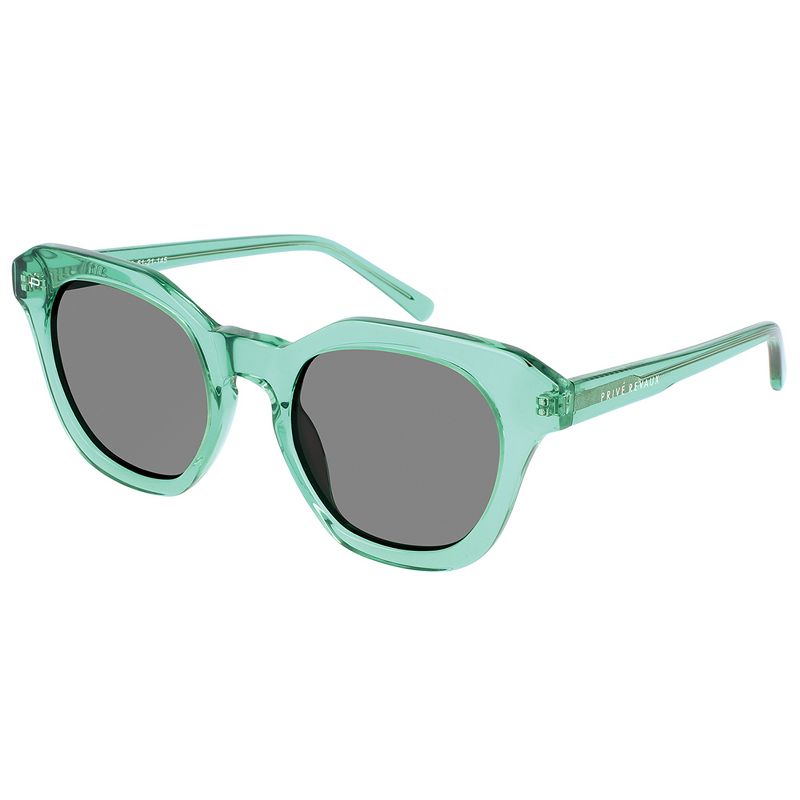 Priv'e Revaux The Autumn  Womens Round Polarized Sunglasses Mint Green 51mm