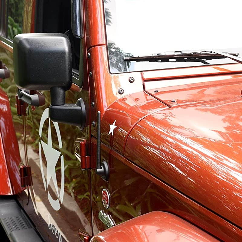 6 3/4 Inch Copper Antenna Compatible with Jeep Wrangler JK JKU JL JLU Rubicon Sahara 2007-2020 | Car Wash Proof Short Rubber Antenna Replacement | Designed for Optimized AM/FM Radio Reception