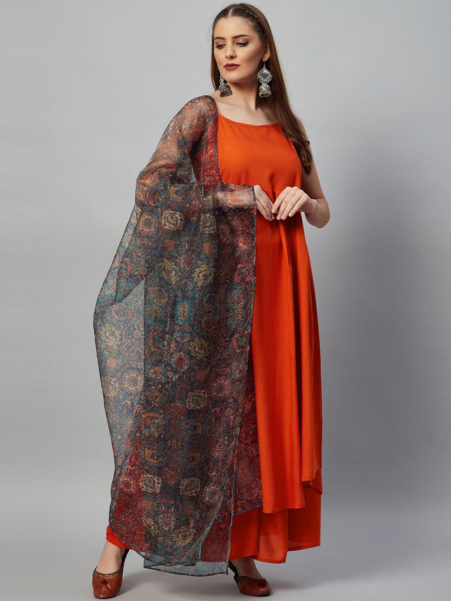 Inweave Multicolored Printed Dupatta