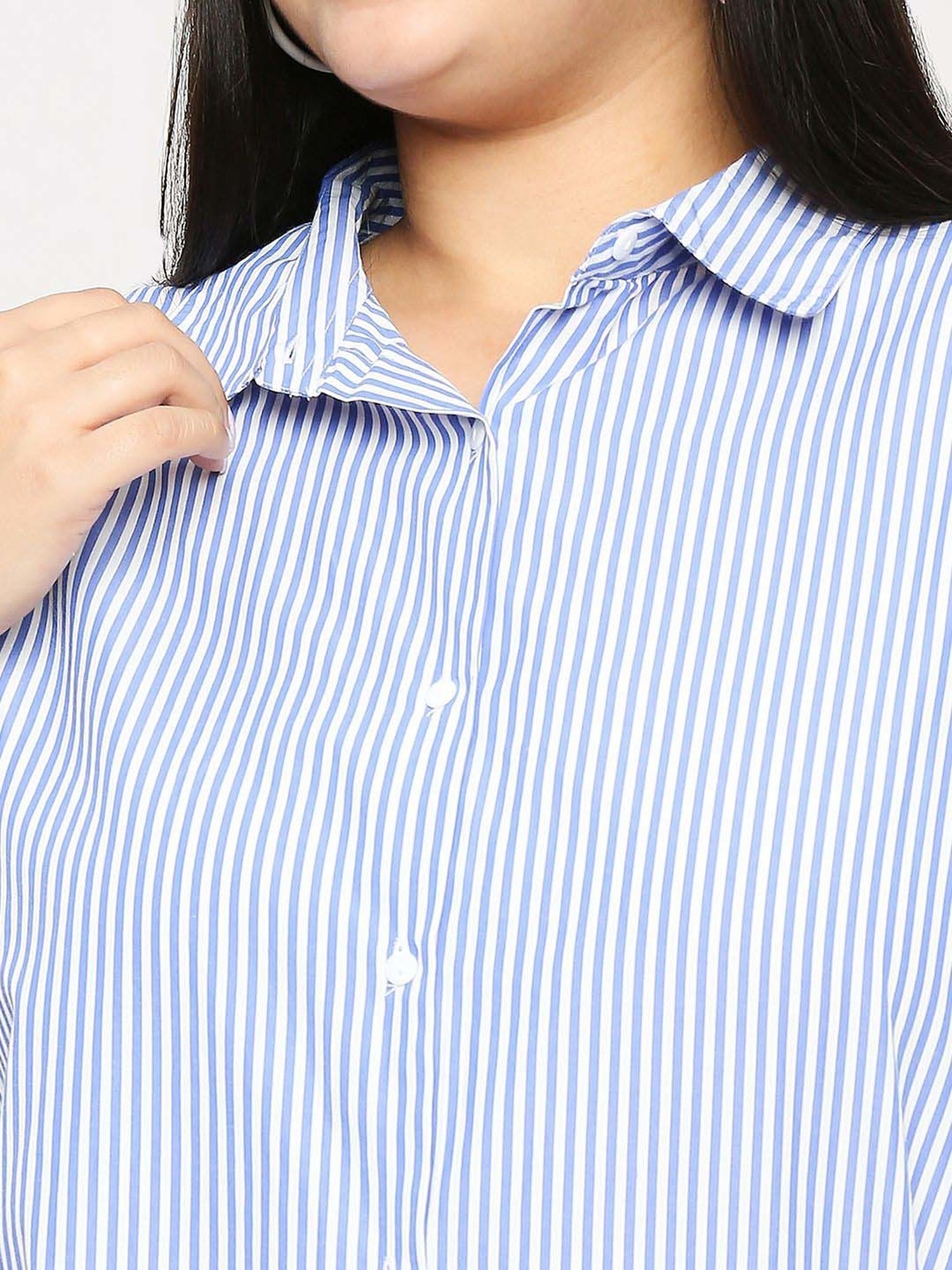 Style Quotient Blue Striped Shirt