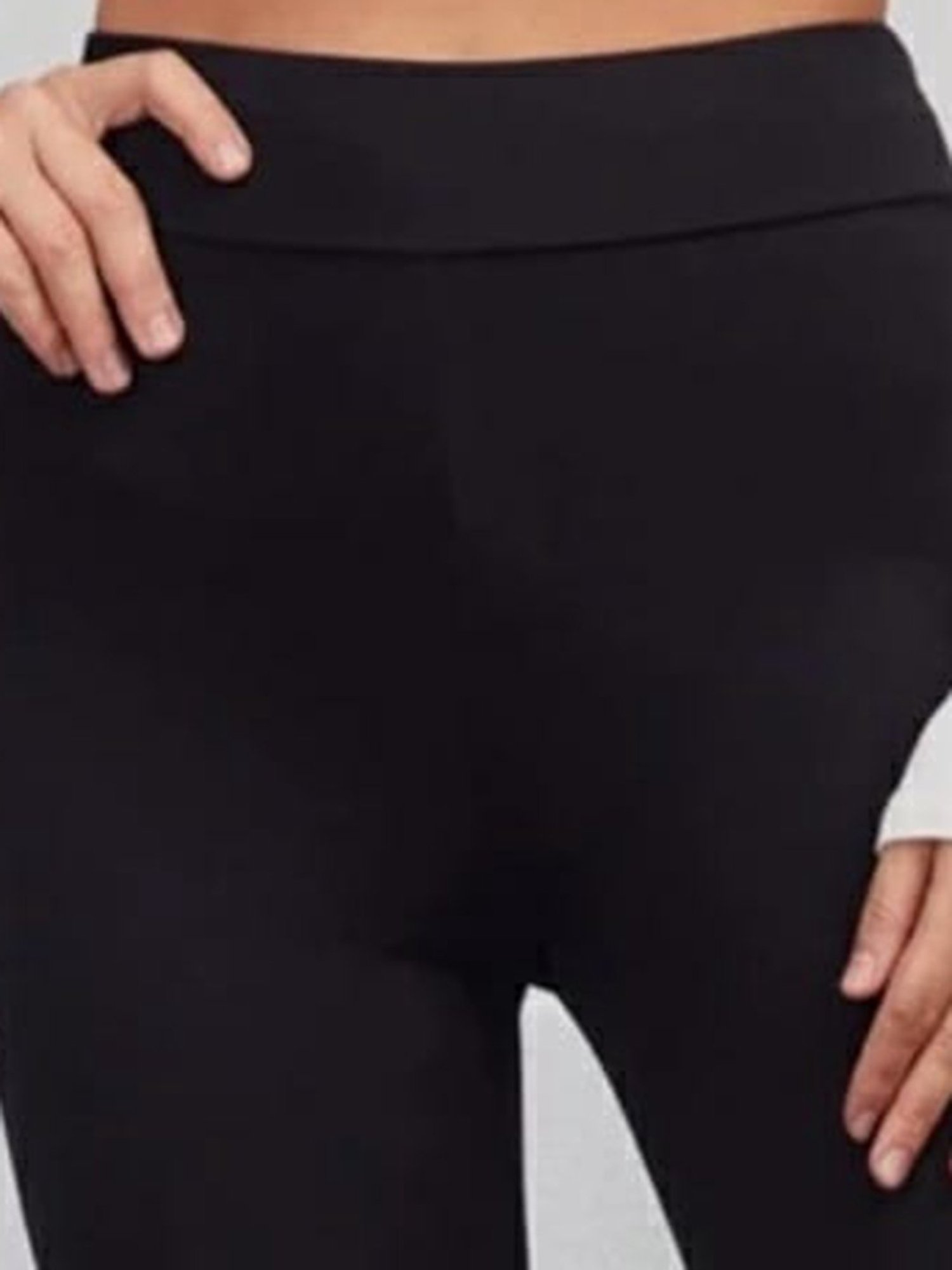 Broadstar Black High Rise Bootcut Flared Trousers